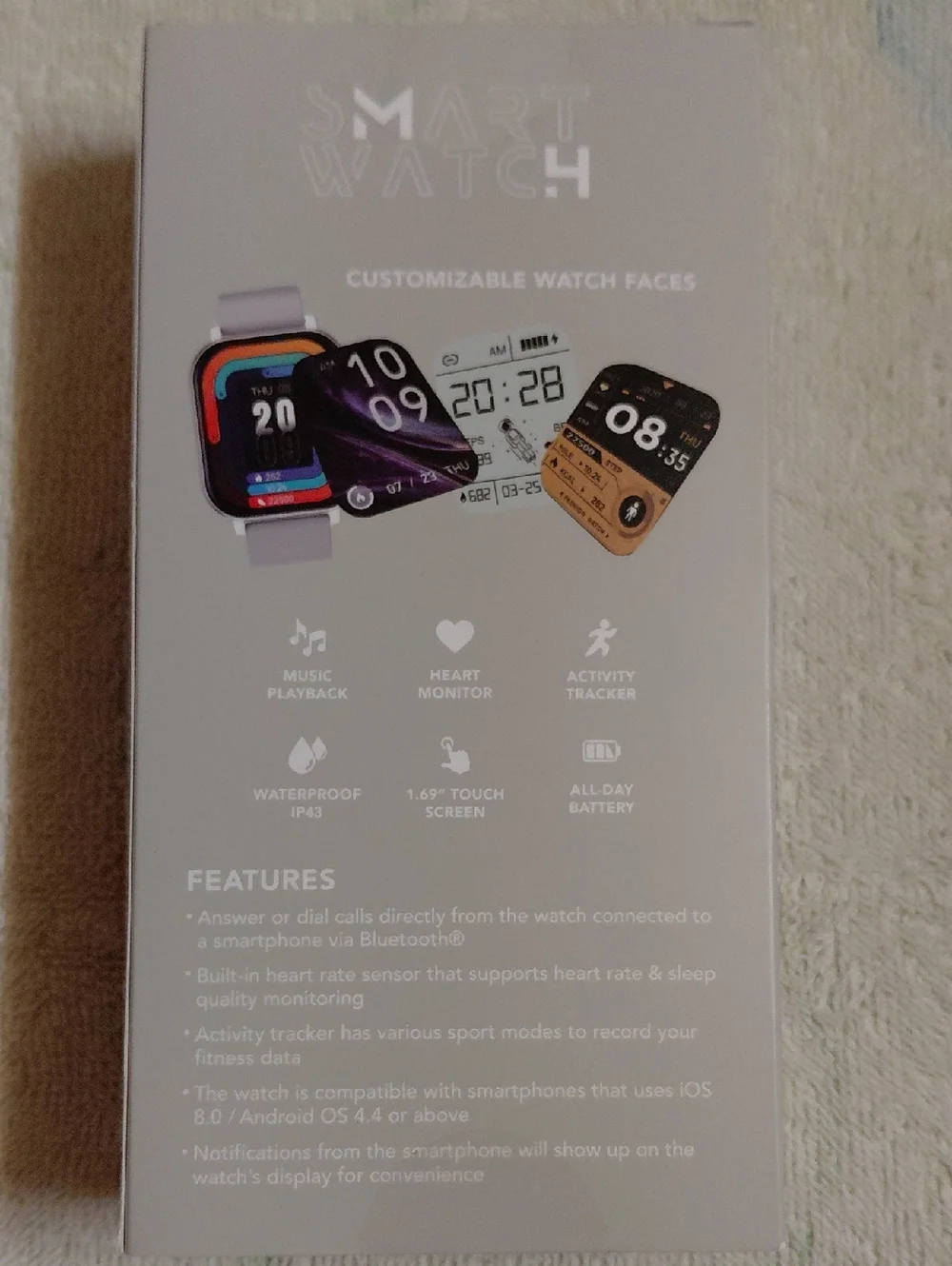 Vivitar Smart Watch, New, Heart Monitor, Activity Tracker